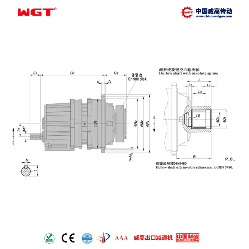 P2SC10(i:45-125) P series planetary